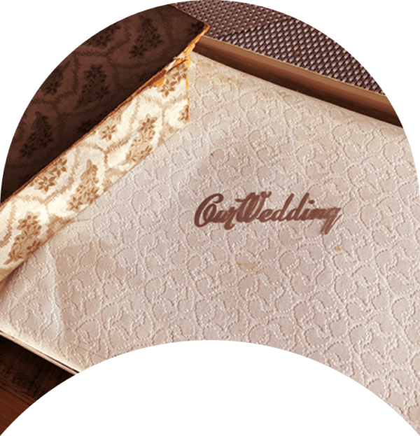 Old wedding photograph album