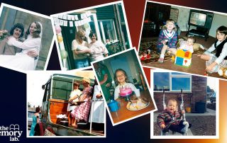 collage of scanned photos